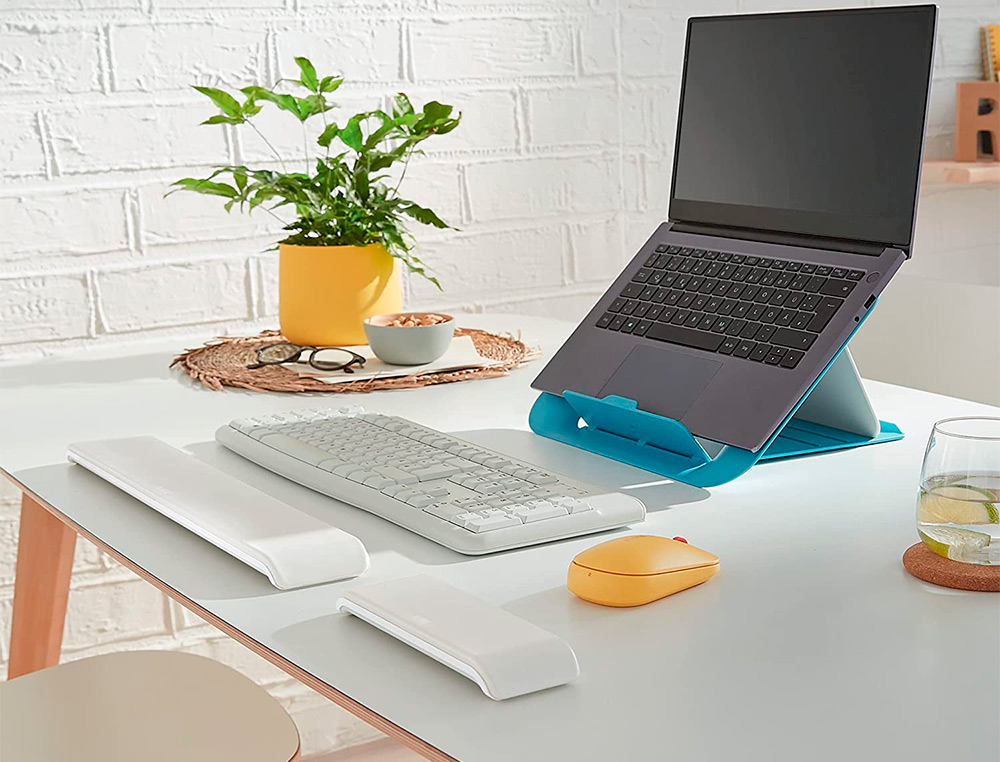 REPOSAMUÑECAS LEITZ ERGO COSY PARA TECLADO AJUSTABLE COLOR GRIS