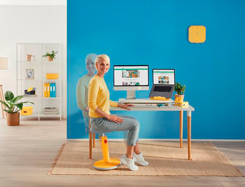 TABURETE LEITZ ACTIVE ERGO COSY AJUSTABLE COLOR GRIS