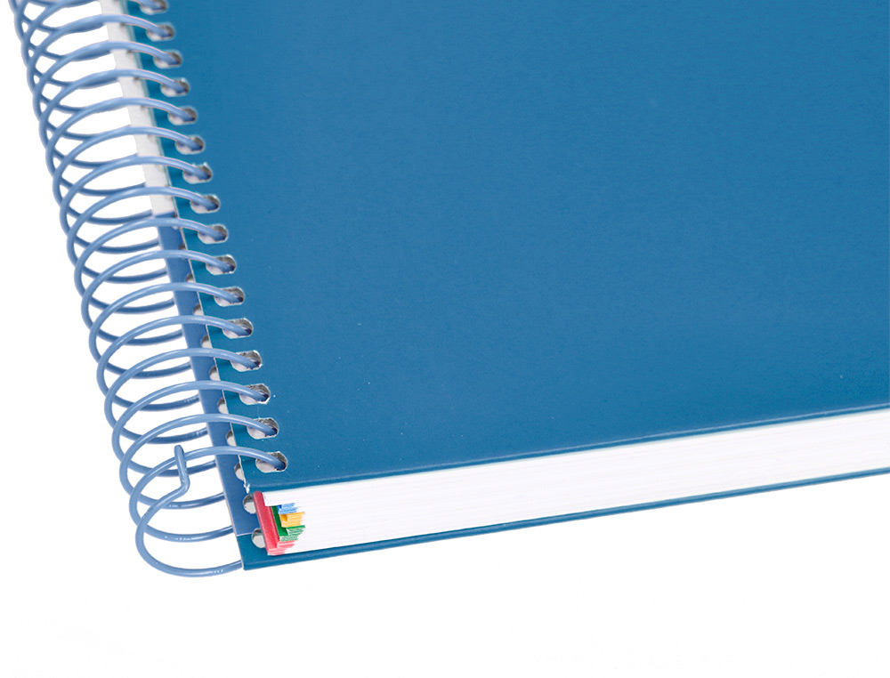 CUADERNO ESPIRAL A4 MICRO ANTARTIK TAPA FORRADA 120H 90 GR CUADRO 5MM 5 BANDAS 4 TALADROS COLOR AZUL MARINO