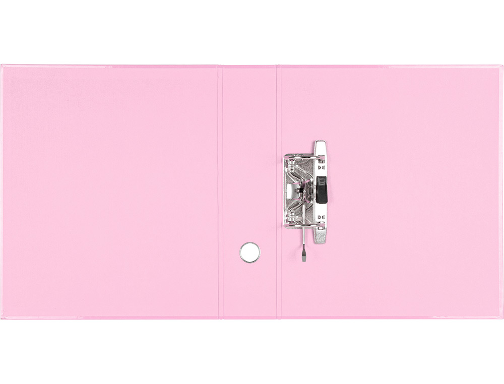ARCHIVADOR DE PALANCA LIDERPAPEL A4 COLOR SYSTEM FORRADO SIN RADO LOMO 80 MM ROSA COMPRESOR METALICO