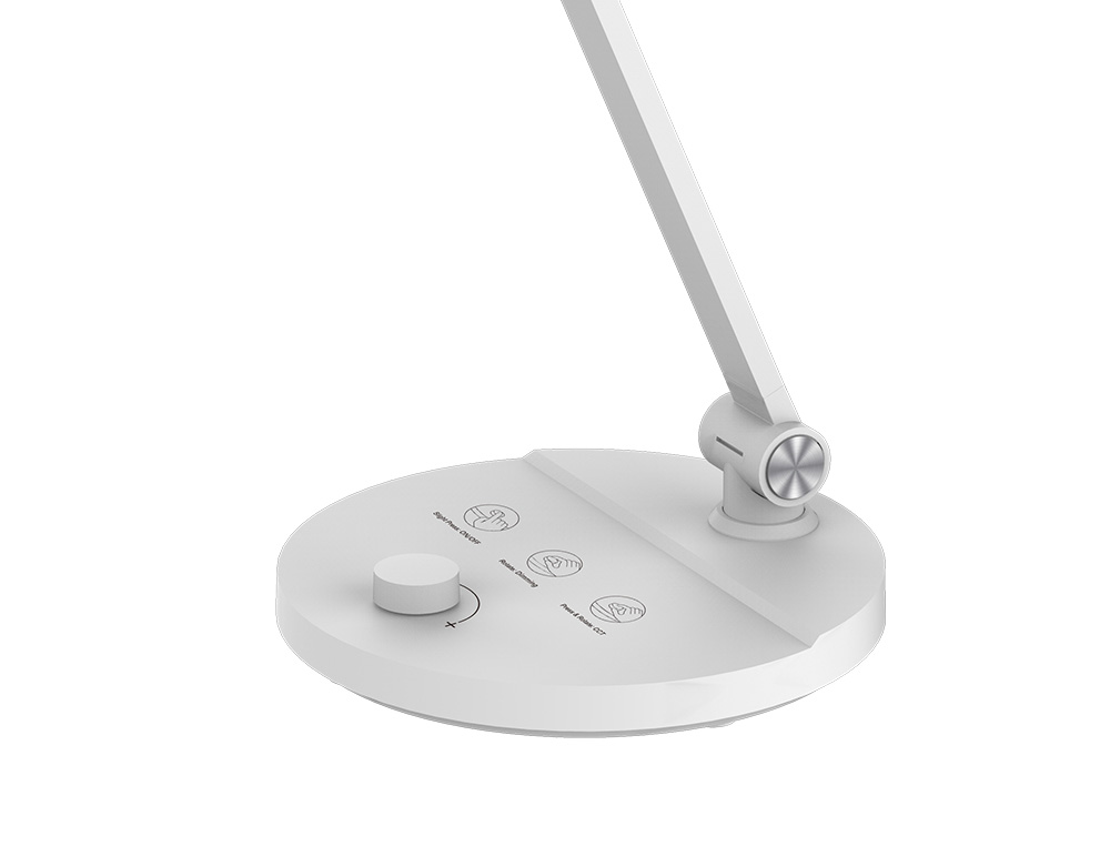 LAMPARA DE ESCRITORIO Q-CONNECT LED 7W 500 LM BRILLO REGULABLE 3 NIVELES CABEZA Y BRAZO ORIENTABLE BLANCO