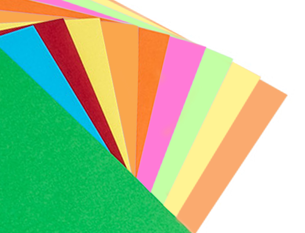 BLOC TRABAJOS MANUALES LIDERPAPEL CARTULINA 240X315MM 10 HOJAS 5 COLORES NEON + 5 COLORES INTENSOS