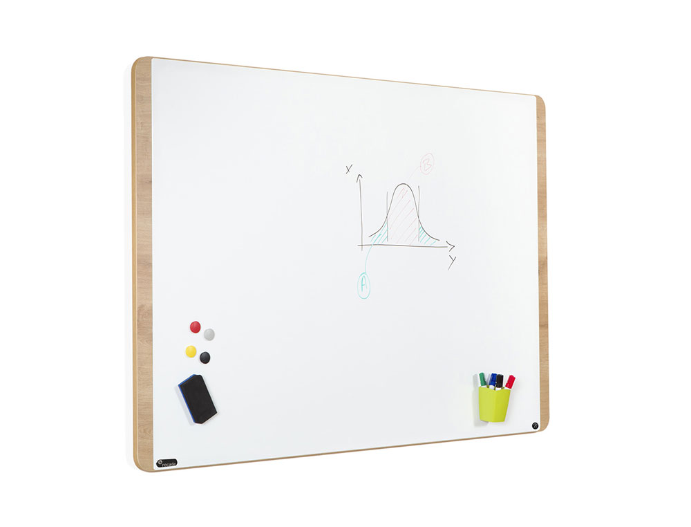 PIZARRA BLANCA ROCADA GAMA NATURAL LACADA MAGNETICA 115X75 CM