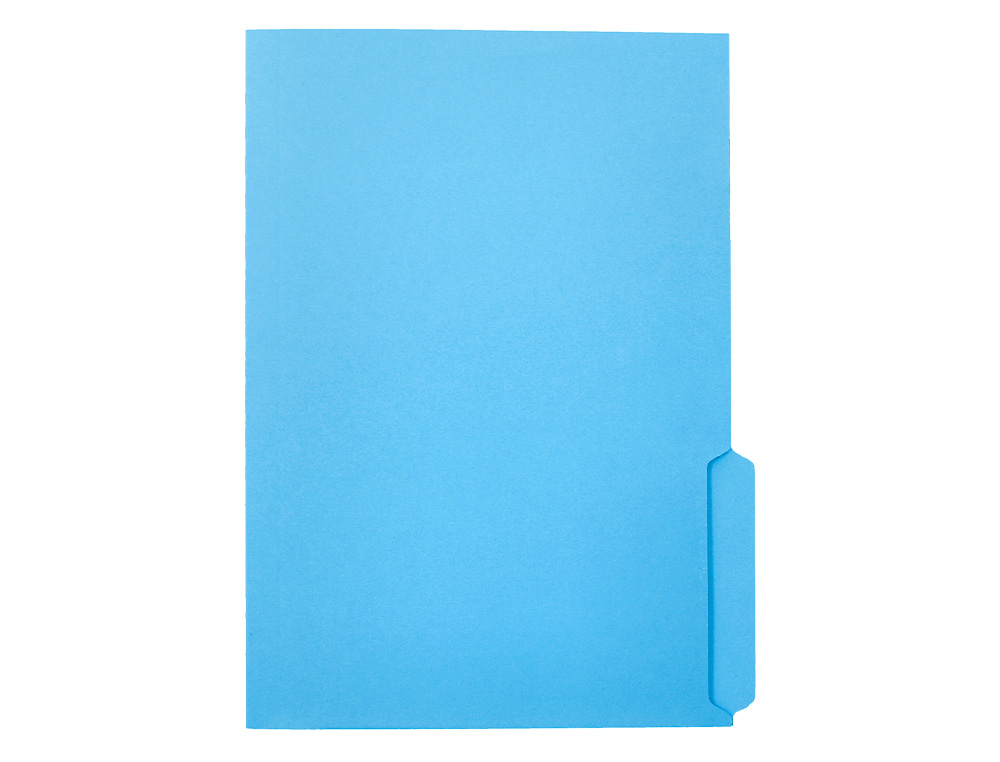 SUBCARPETA CARTULINA LIDERPAPEL DIN A4 PESTAÑA DERECHA 240G/M2 AZUL