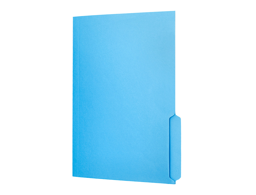 SUBCARPETA CARTULINA LIDERPAPEL DIN A4 PESTAÑA DERECHA 240G/M2 AZUL