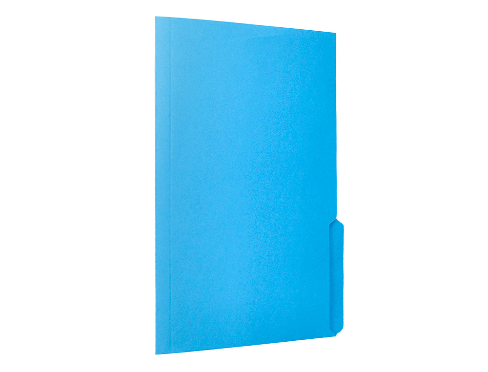 SUBCARPETA CARTULINA LIDERPAPEL DIN A4 PESTAÑA DERECHA 240G/M2 AZUL