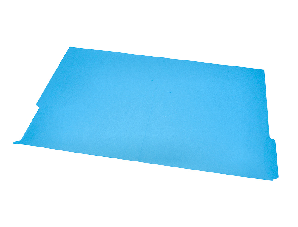 SUBCARPETA CARTULINA LIDERPAPEL DIN A4 PESTAÑA DERECHA 240G/M2 AZUL