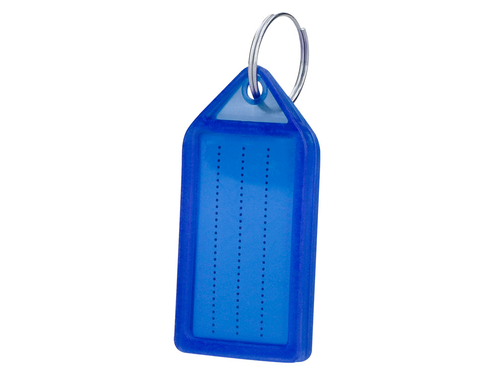 LLAVERO PORTAETIQUETAS Q-CONNECT PREMIUM COLOR AZUL CAJA DE 40 UNIDADES
