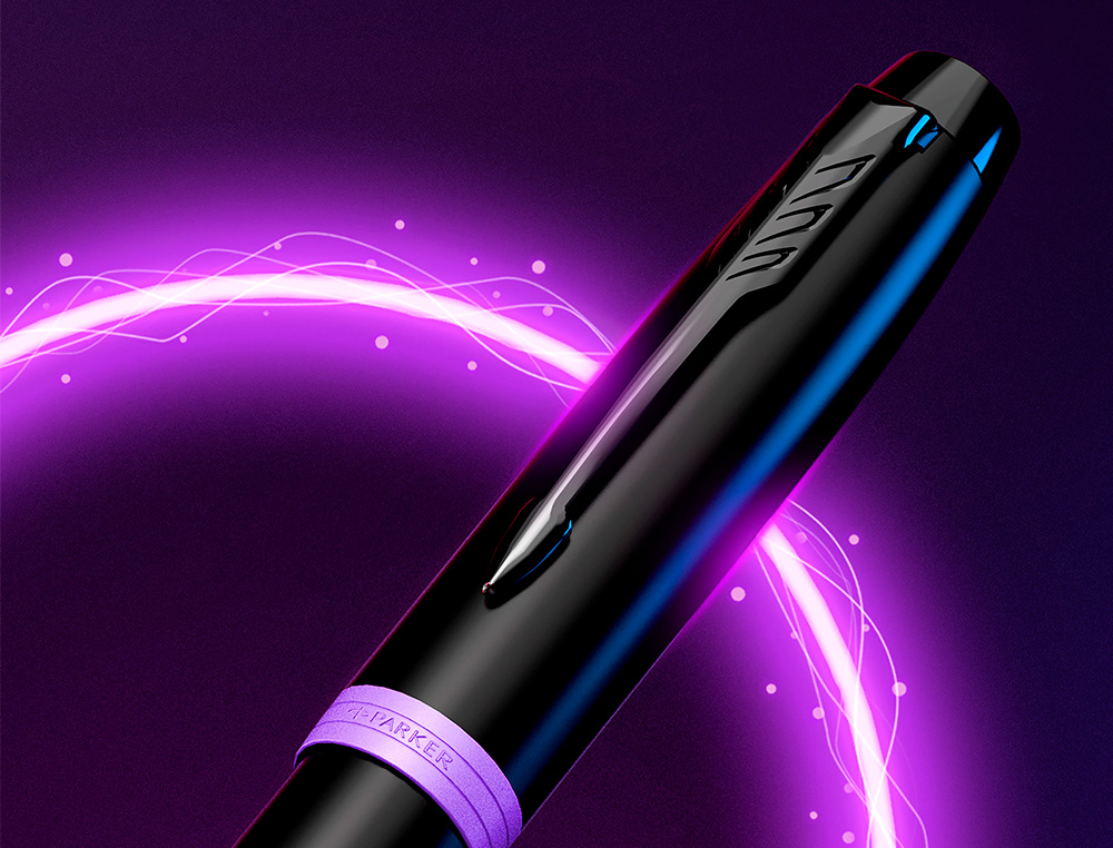 ROLLER PARKER IM PROFESSIONALS VIBRANT PURPLE RING EN ESTUCHE DE REGALO