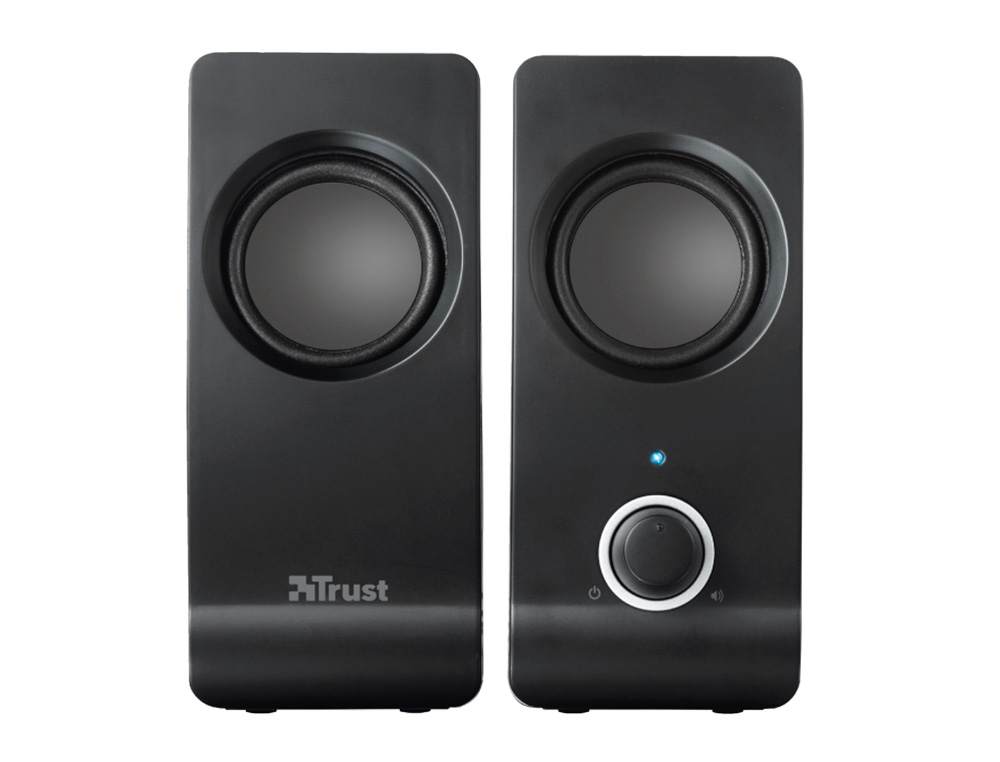 ALTAVOCES TRUST REMO 2.0 POTENCIA MAXIMA 16 W CONTROL VOLUMEN CONEXION USB 2.0 JACK 3.5 MM COLOR NEGRO