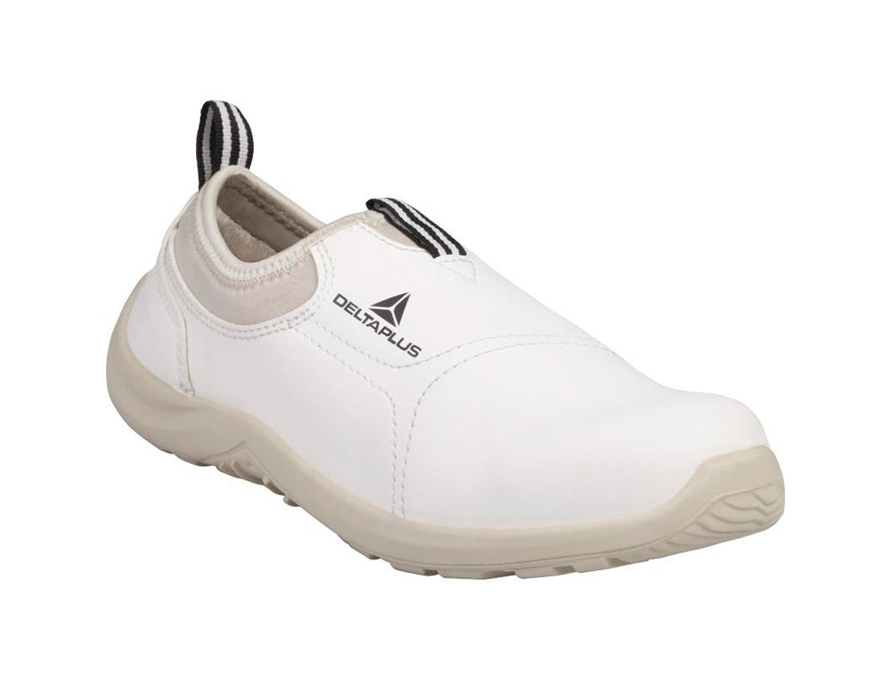 ZAPATOS DE SEGURIDAD DELTAPLUS MICROFIBRA PU SUELA PU MONO-DENSIDAD COLOR BLANCO TALLA 41