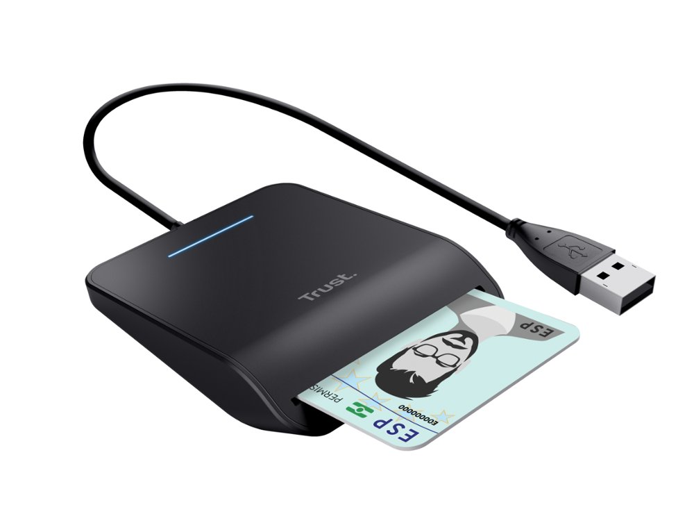 LECTOR DE TARJETAS TRUST PRIMO DNI SMARTCARD USB-A COLOR NEGRO