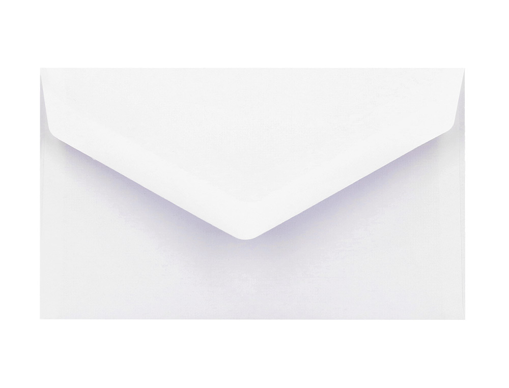 SOBRE LIDERPAPEL BLANCO CON FONDO 95X162 MM ENGOMADO SOLAPA DE PICO CAJA DE 500 UNIDADES