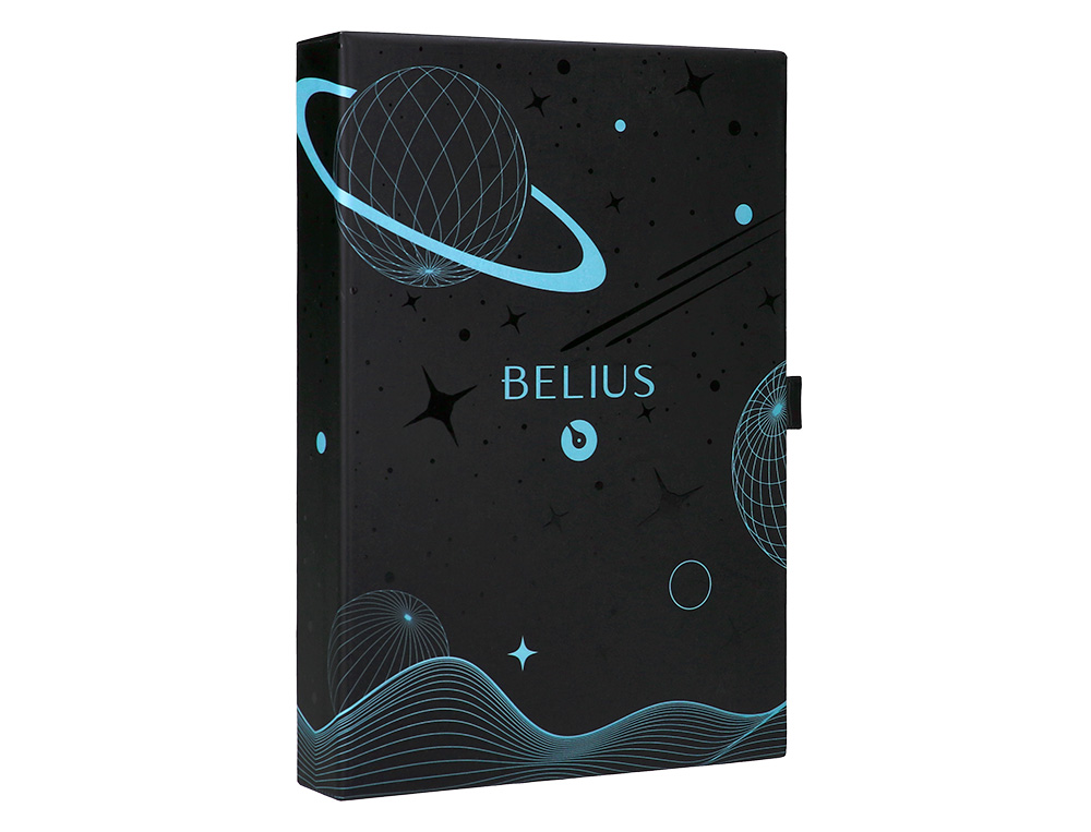 ROLLER Y FUNDA DE SIMILPIEL BELIUS SPACE B COLOR MINIMALISTA AZUL TINTA AZUL CAJA DE DISEÑO