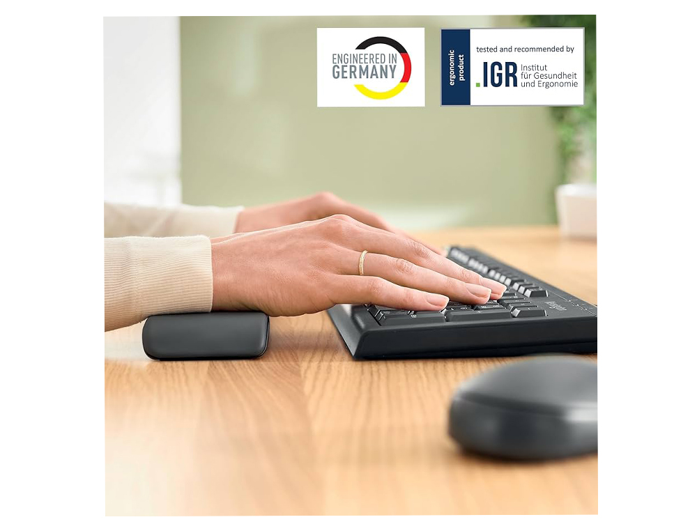 REPOSAMUECAS LEITZ ERGO PARA TECLADO AJUSTABLE GRIS OSCURO