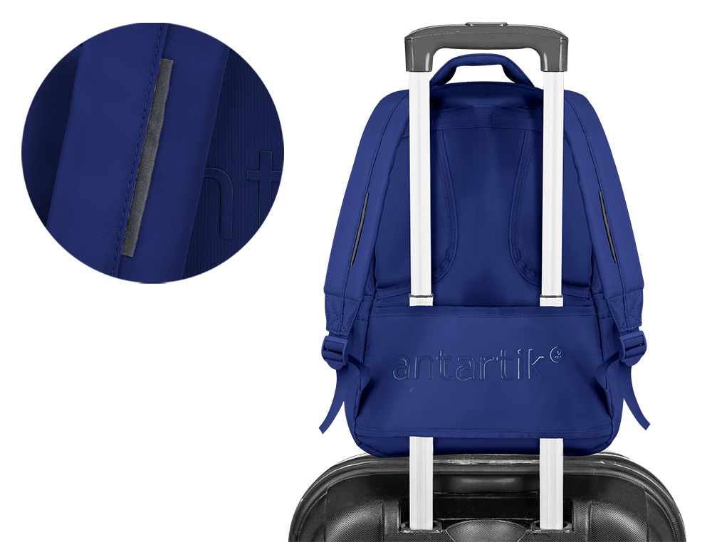 MOCHILA ANTARTIK FUSION FLEX MULTIBOLSILLO AZUL MARINO 19L 450X180X300 MM