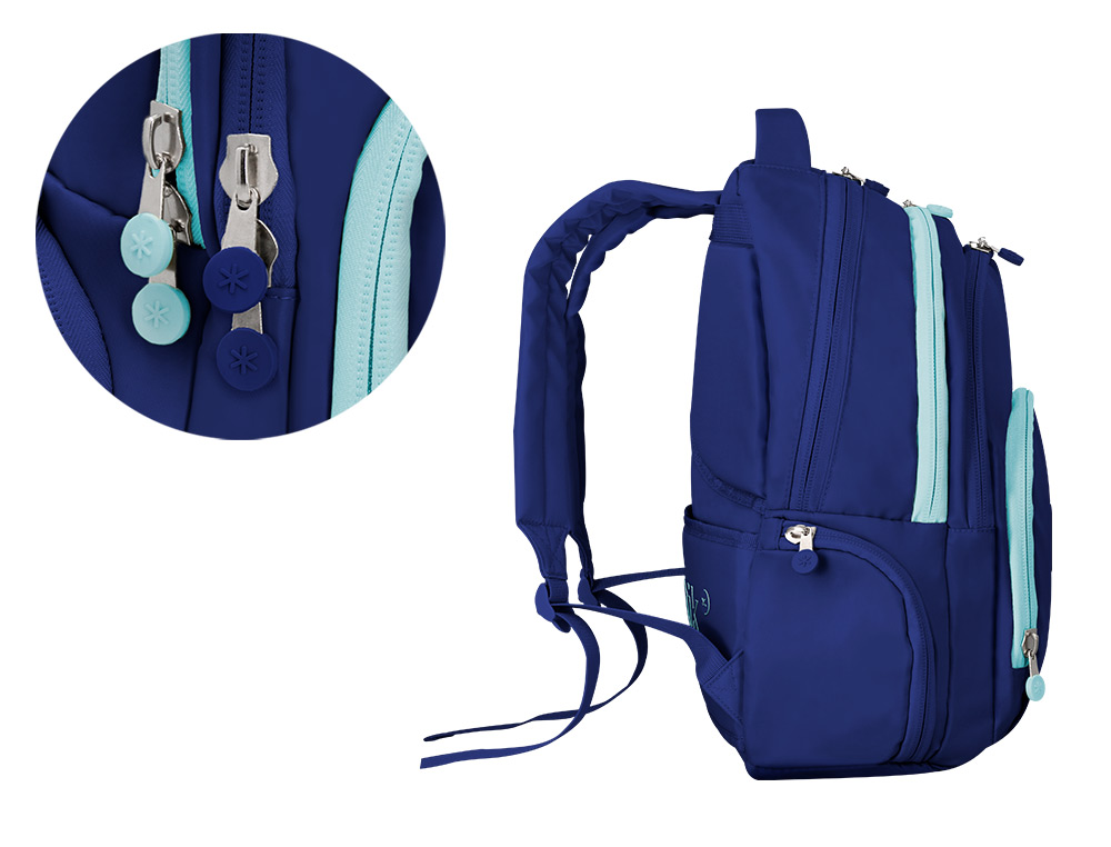 MOCHILA ANTARTIK FUSION FLEX MULTIBOLSILLO AZUL MARINO 19L 450X180X300 MM