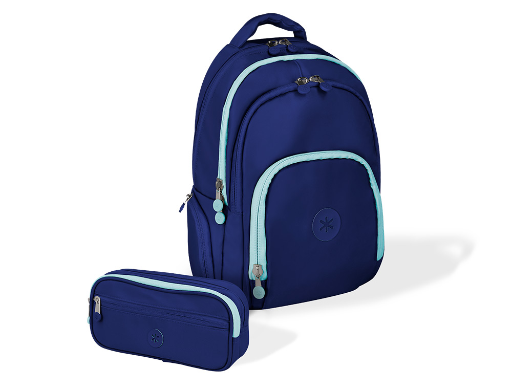 MOCHILA ANTARTIK FUSION FLEX MULTIBOLSILLO AZUL MARINO 19L 450X180X300 MM