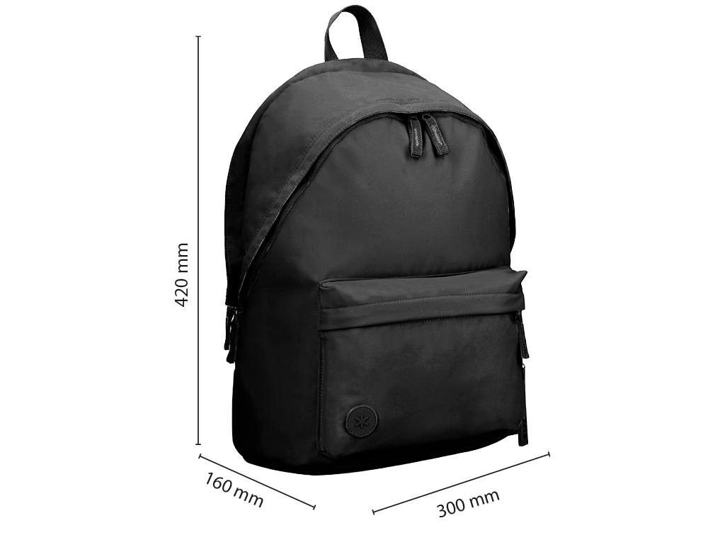MOCHILA ANTARTIK BASIC PACK CON BOLSILLO PARA PORTATIL NEGRO 20 L 450X180X300 MM