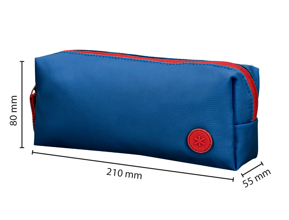 ESTUCHE PORTATODO ANTARTIK BASIC PACK 1 COMPARTIMENTO AZUL MARINO COMPAÑERO MOCHILA 80X55X210 MM