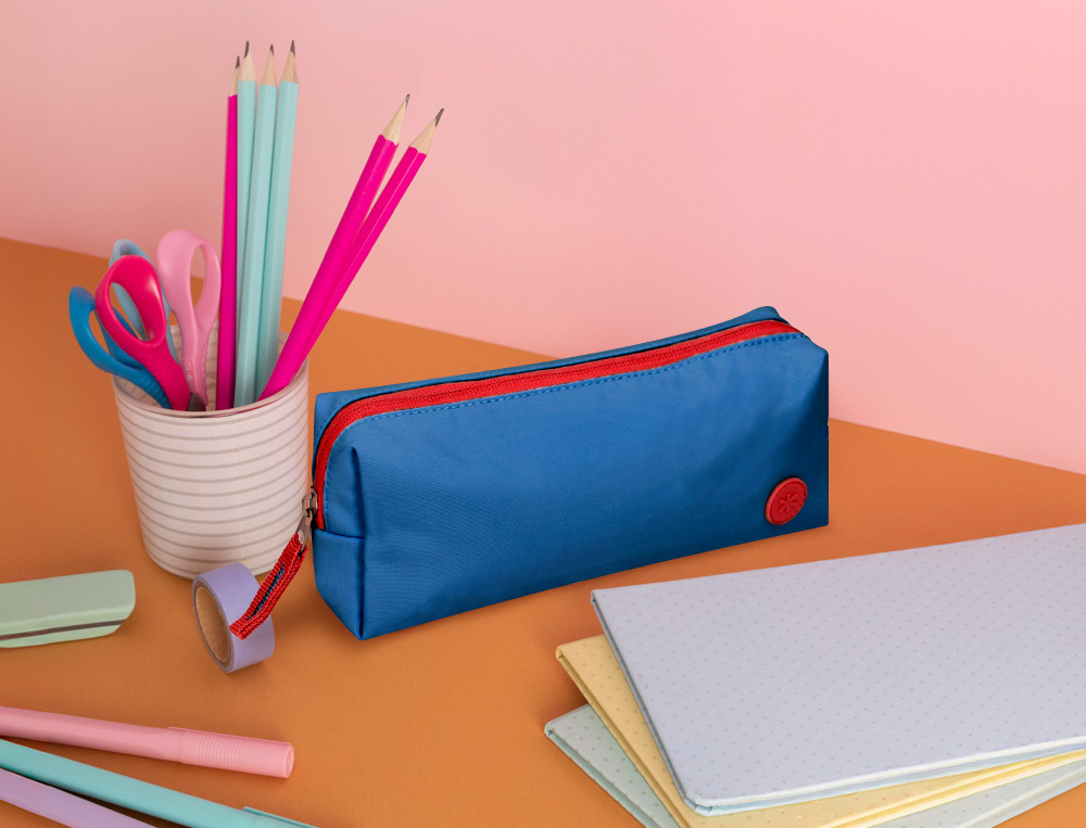 ESTUCHE PORTATODO ANTARTIK BASIC PACK 1 COMPARTIMENTO AZUL MARINO COMPAÑERO MOCHILA 80X55X210 MM