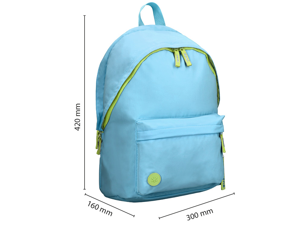 MOCHILA ANTARTIK BASIC PACK CON BOLSILLO PARA PORTATIL TURQUESA 20 L 300X160X420 MM