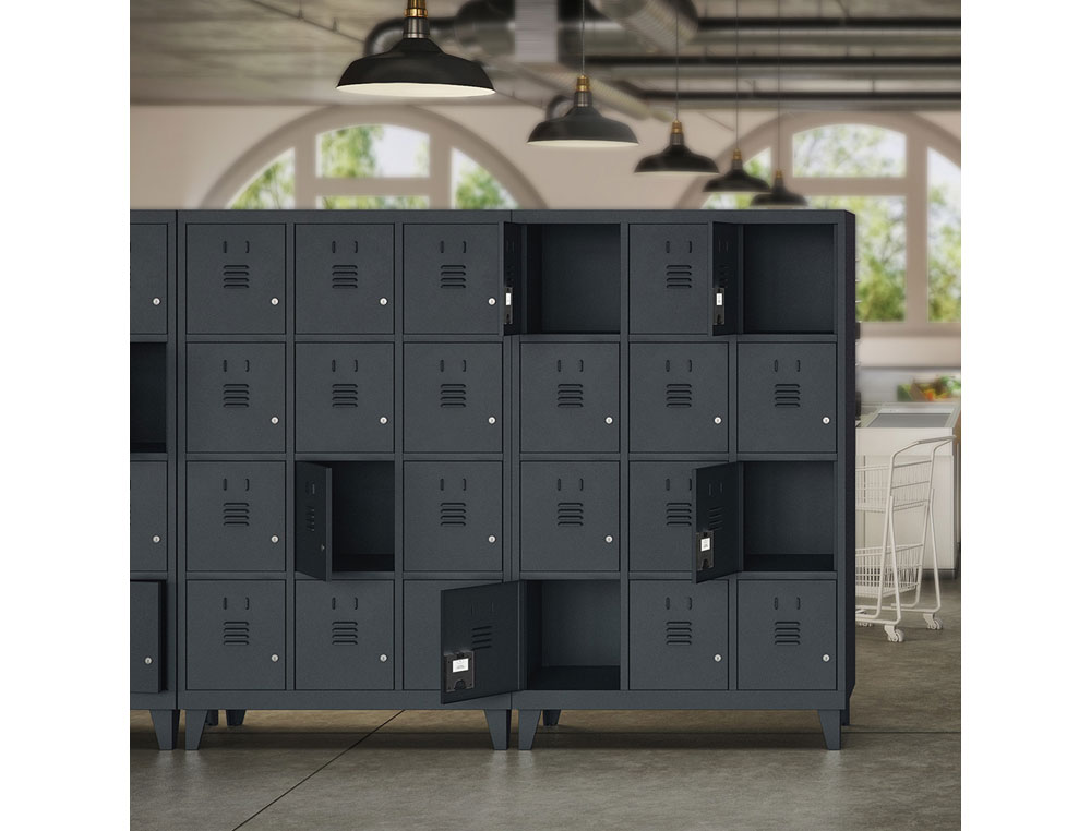 TAQUILLA METALICA ROCADA 300 2 MODULOS X 3 PUERTAS GRIS 620X500X1800 MM