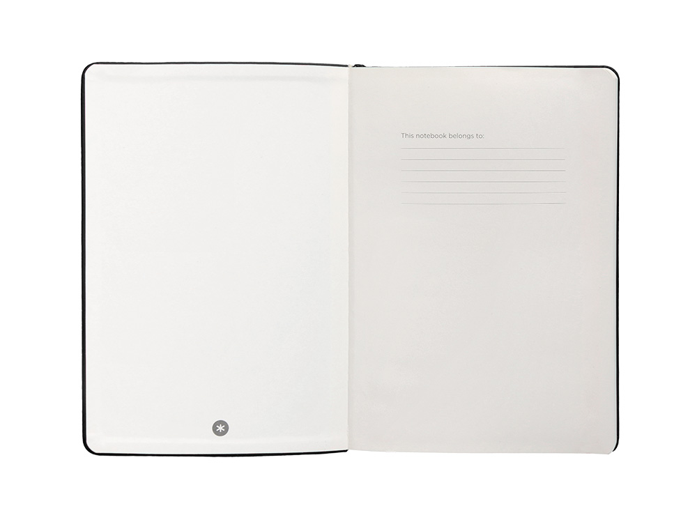 CUADERNO CON GOMILLA ANTARTIK NOTES TAPA DURA A4 HOJAS PUNTOS NEGRO 100 HOJAS 80 GR FSC