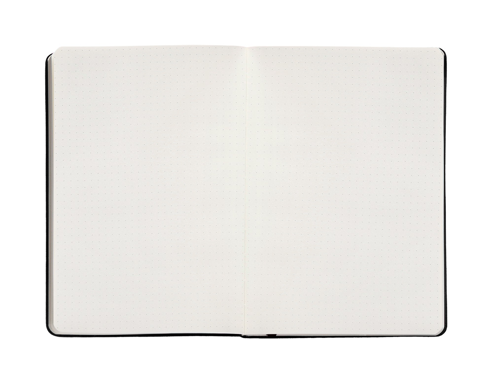 CUADERNO CON GOMILLA ANTARTIK NOTES TAPA DURA A4 HOJAS PUNTOS NEGRO 100 HOJAS 80 GR FSC