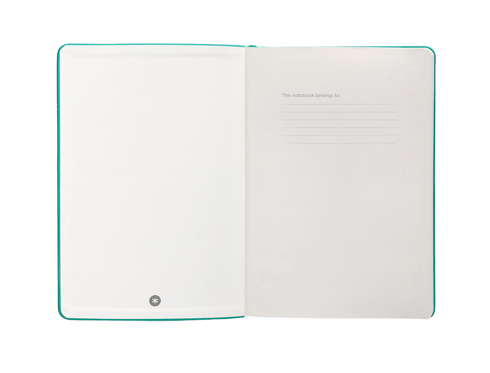 CUADERNO CON GOMILLA ANTARTIK NOTES TAPA DURA A4 HOJAS CUADRICULA TURQUESA 100 HOJAS 80 GR FSC