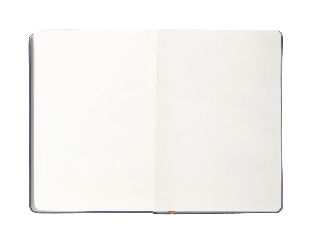 CUADERNO CON GOMILLA ANTARTIK NOTES TAPA DURA A4 HOJAS LISAS MORADO Y AMARILLO 100 HOJAS 80 GR FSC