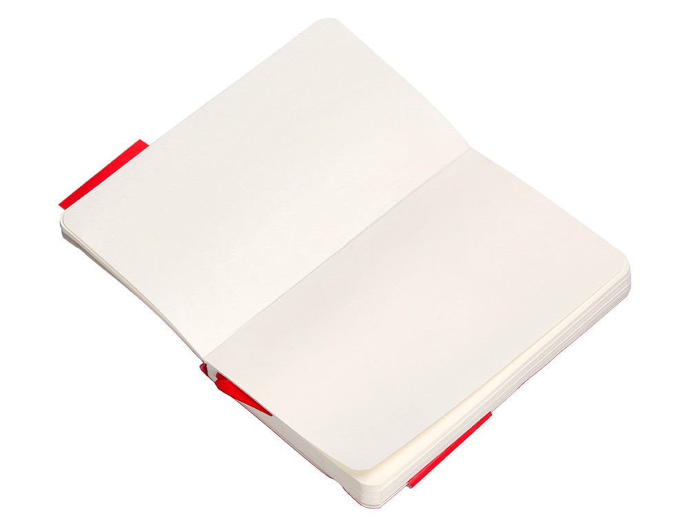 CUADERNO CON GOMILLA ANTARTIK NOTES TAPA BLANDA A6 HOJAS LISAS ROJO 100 HOJAS 80 GR FSC