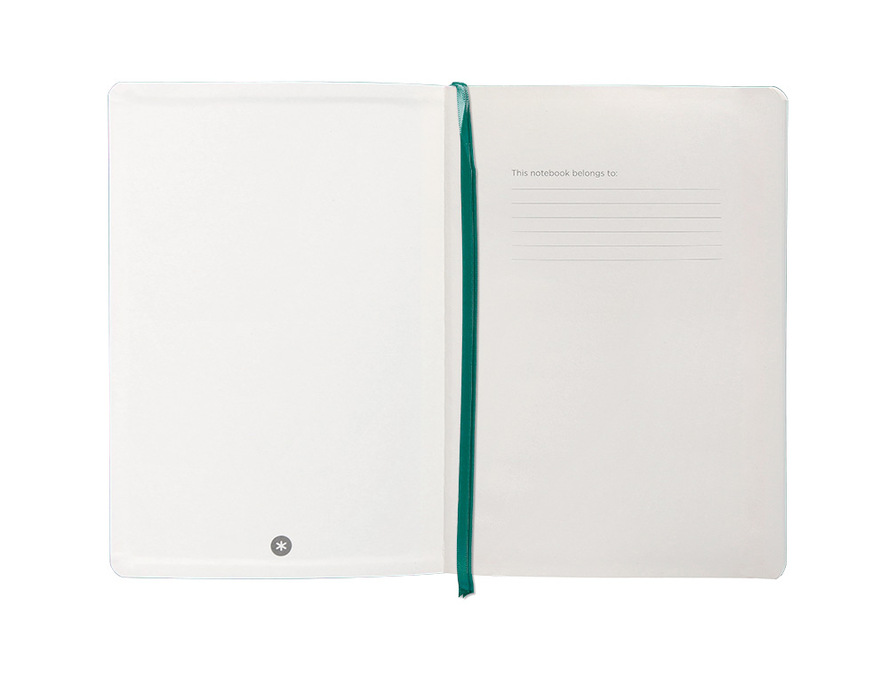 CUADERNO CON GOMILLA ANTARTIK NOTES TAPA BLANDA A5 HOJAS CUADRICULA VERDE AGUAMARINA 80 HOJAS 80 GR FSC