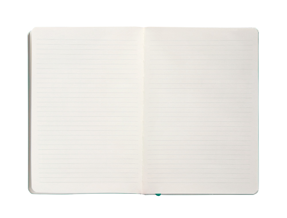 CUADERNO CON GOMILLA ANTARTIK NOTES TAPA BLANDA A5 HOJAS RAYAS TURQUESA 80 HOJAS 80 GR FSC