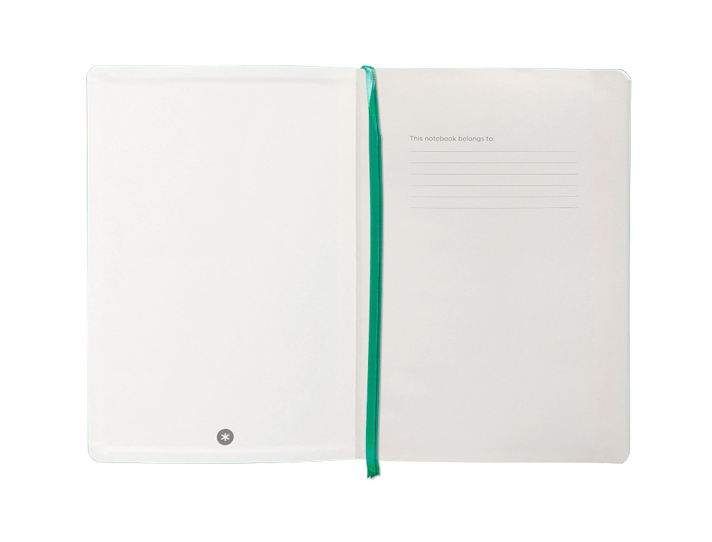 CUADERNO CON GOMILLA ANTARTIK NOTES TAPA BLANDA A5 HOJAS RAYAS TURQUESA 80 HOJAS 80 GR FSC