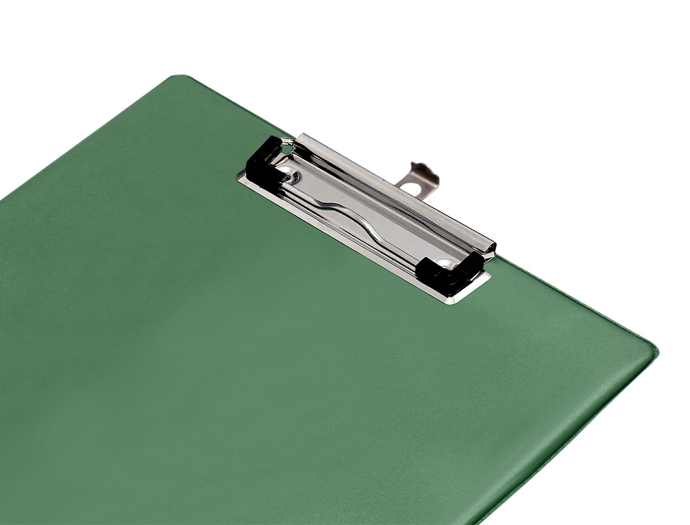 PORTANOTAS Q-CONNECT PLASTICO 50% RECICLADO DIN A4 VERDE OLIVA GROSOR 2,1 MM