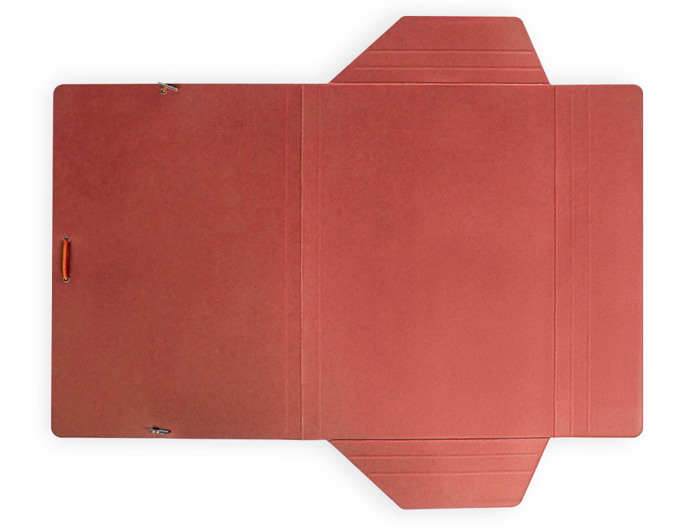 CARPETA LIDERPAPEL GOMAS TRES SOLAPAS CARTON PLASTIFICADO 800 GR DIN A3 COLORES SURTIDOS