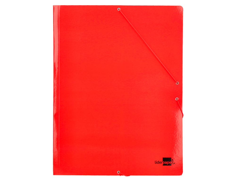 CARPETA LIDERPAPEL GOMAS TRES SOLAPAS CARTON PLASTIFICADO 800 GR DIN A3 COLORES SURTIDOS