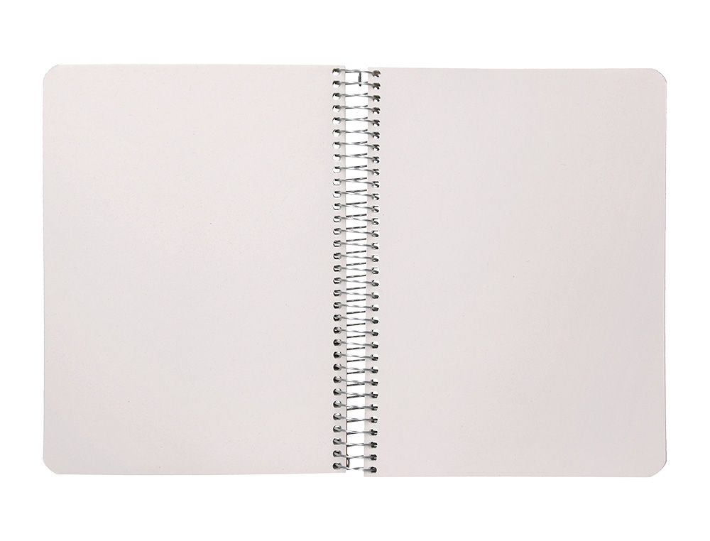 CUADERNO ESPIRAL LIDERPAPEL DIN A5 ECOUSE TAPA CARTULINA KRAFT CONTRACOLADA 120H PAPEL 100% RECICLADO 80 GR LISO