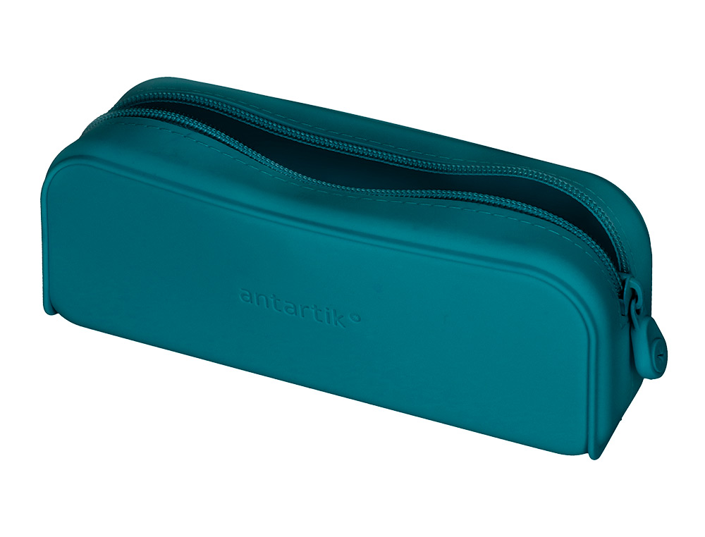 ESTUCHE PORTATODO ANTARTIK PRISMA SILICONA SOFT RECTANGULAR 185X50X75 MM COLOR TURQUESA