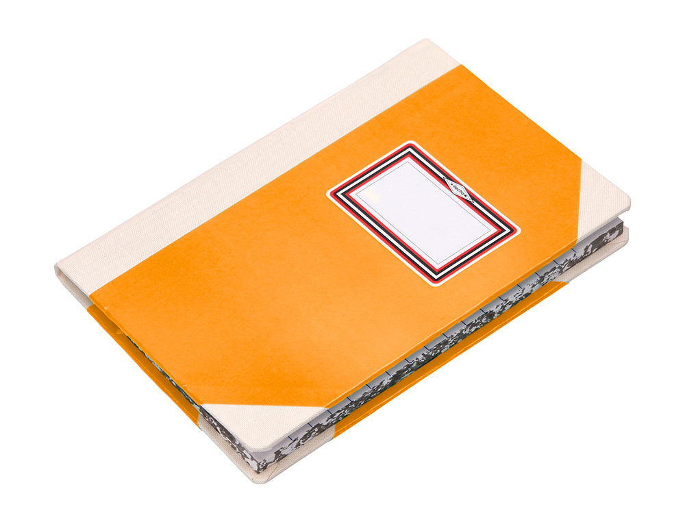 LIBRO CARTONE COSIDO FERNANDES FLECHA DIN A4+ RAYADO HORIZONTAL 50 HOJAS 100 GR NARANJA