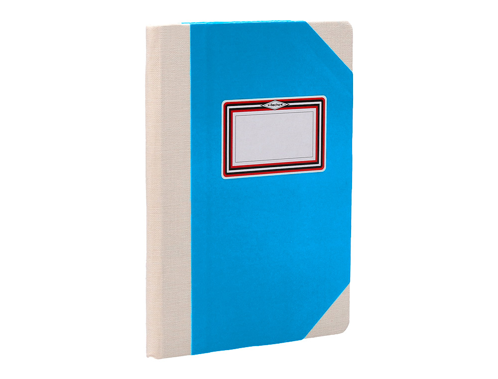 LIBRO CARTONE COSIDO FERNANDES FLECHA DIN A6+ LISO 50 HOJAS 100 GR AZUL