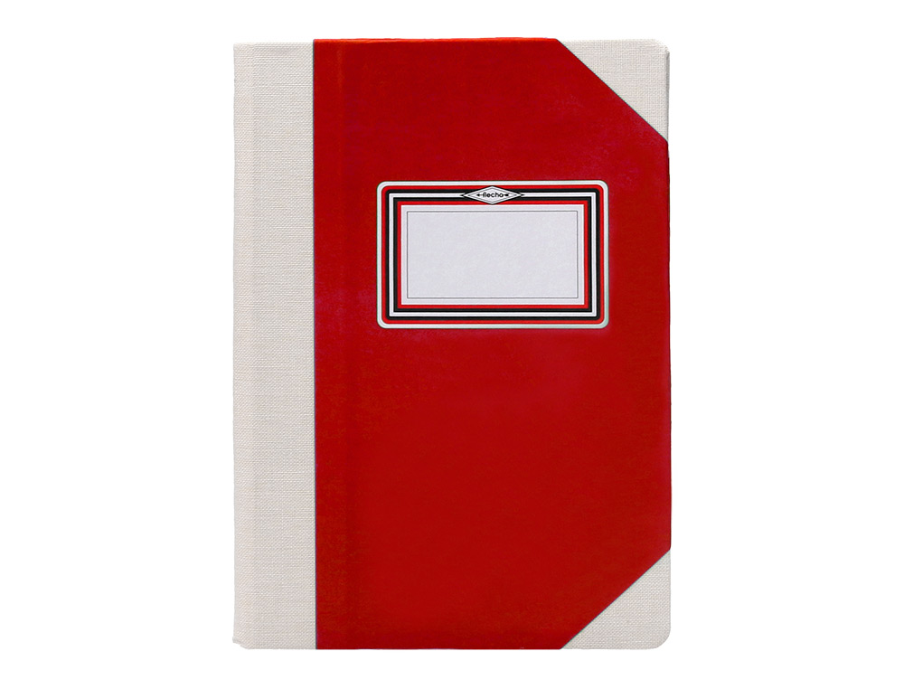 LIBRO CARTONE COSIDO FERNANDES FLECHA DIN A6+ LISO 50 HOJAS 100 GR ROJO