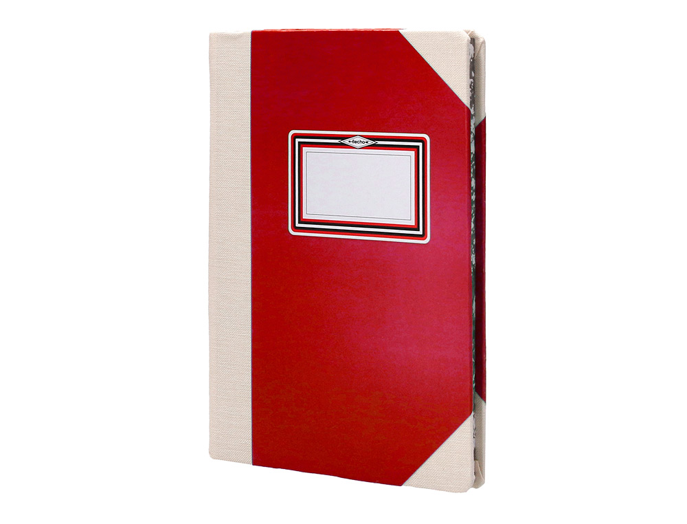 LIBRO CARTONE COSIDO FERNANDES FLECHA DIN A6+ LISO 50 HOJAS 100 GR ROJO