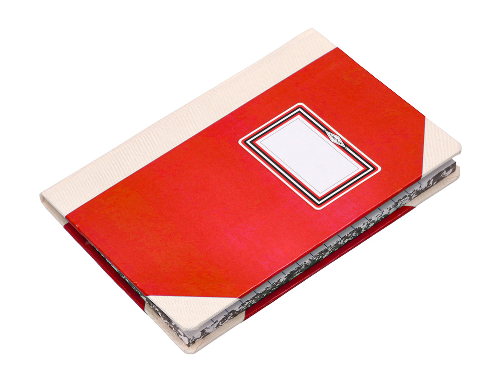 LIBRO CARTONE COSIDO FERNANDES FLECHA DIN A6+ RAYADO HORIZONTAL 50 HOJAS 100 GR AZUL