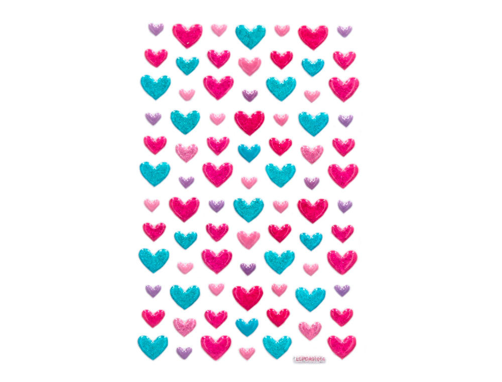 PEGATINAS IMAGINOVO CORAZONES MAGIC DREAMS CON RELIEVE 190X105 MM EN BLISTER