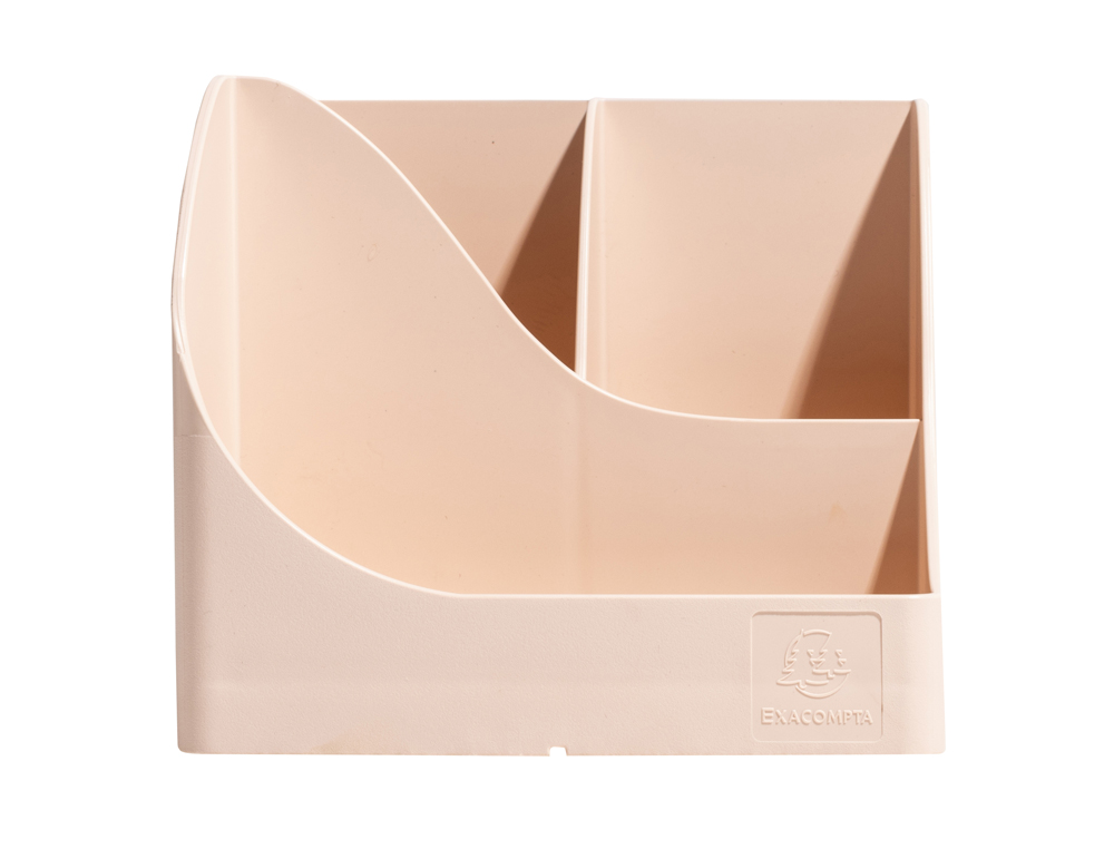 CUBILETE PORTALAPICES EXACOMPTA SKANDI PLASTICO RECICLADO COLOR NUDE 155X119X109 MM