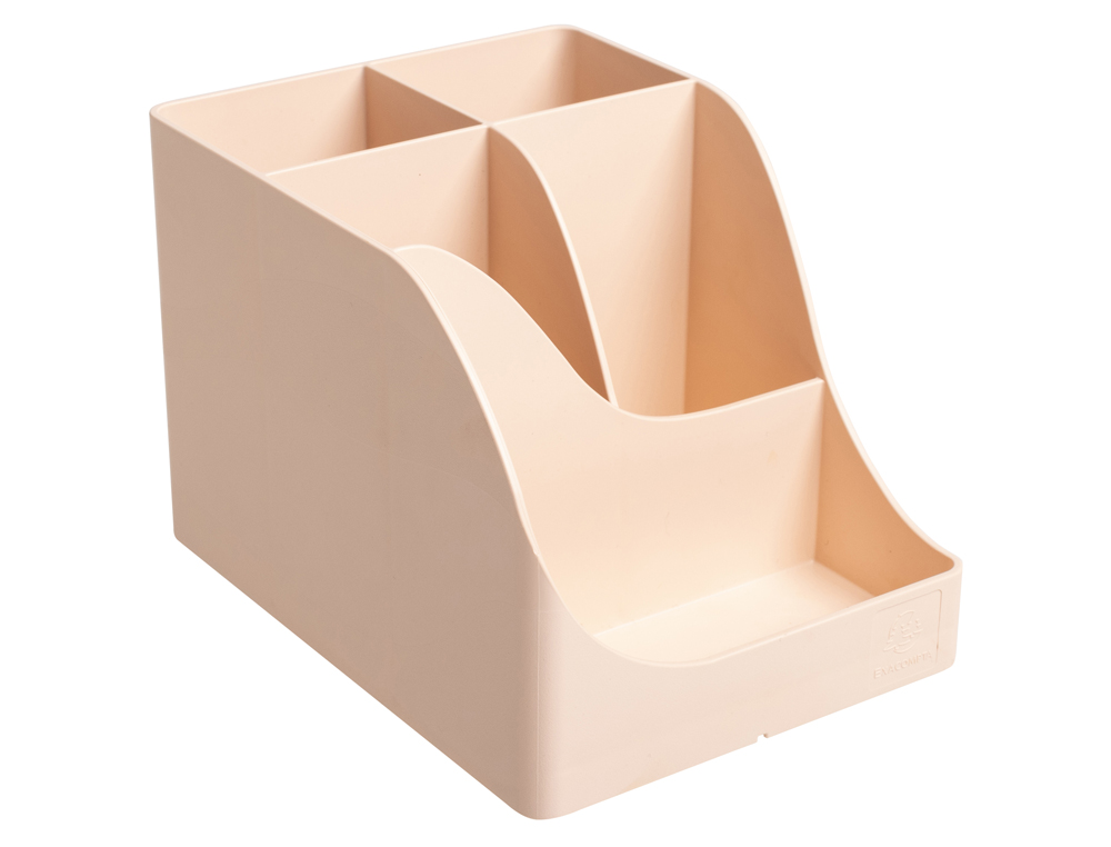 CUBILETE PORTALAPICES EXACOMPTA SKANDI PLASTICO RECICLADO COLOR NUDE 155X119X109 MM