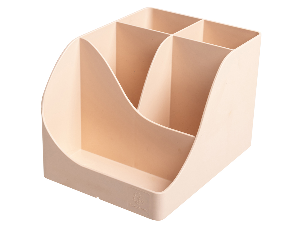CUBILETE PORTALAPICES EXACOMPTA SKANDI PLASTICO RECICLADO COLOR NUDE 155X119X109 MM