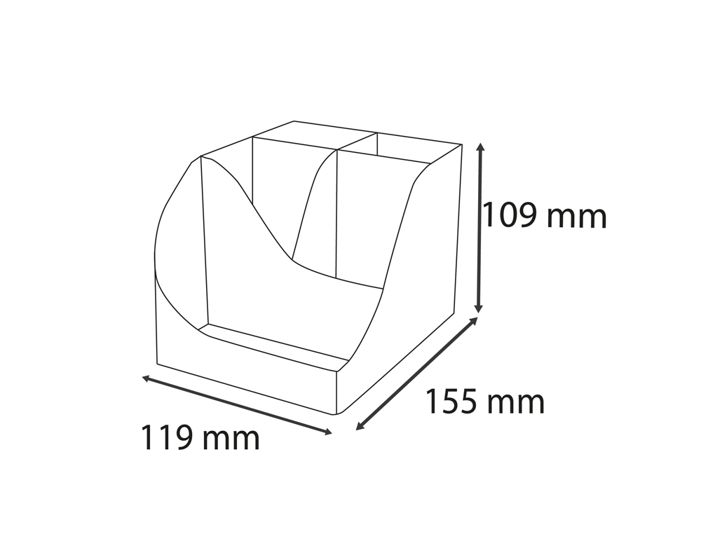 CUBILETE PORTALAPICES EXACOMPTA SKANDI PLASTICO RECICLADO COLOR NUDE 155X119X109 MM